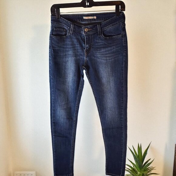 Levi’s 535 Super Skinny Jeans Sz 29 – Mid Rise Stretch Denim, Classic Blue - Picture 2 of 14